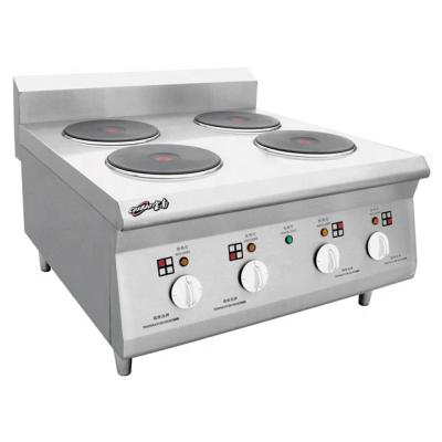 China Hotel Countertop Commercial Electric Cooker 4 Head Electric Cooking Stove 220V for sale