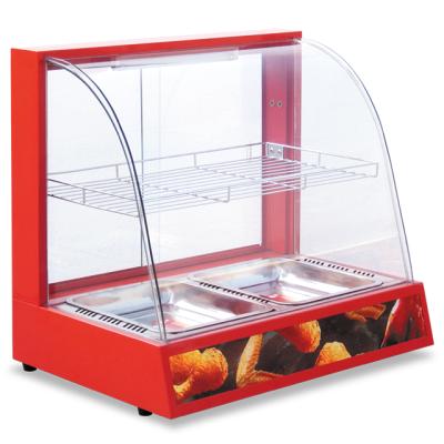 China Stainless Steel Heated Food Display Showcase 760*650*720 for sale