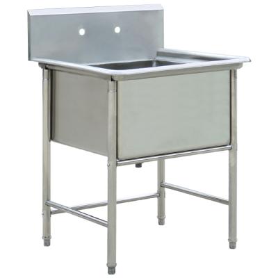 China Without Faucet Large Size Commercial Kitchen Use Stainless Steel Square Wash Sink for sale