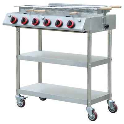 China Adjustable Height Greek Cypriot Style Charcoal BBQ Grill Motorized Rotisserie BBQ Grill NEW EB-W03 for sale