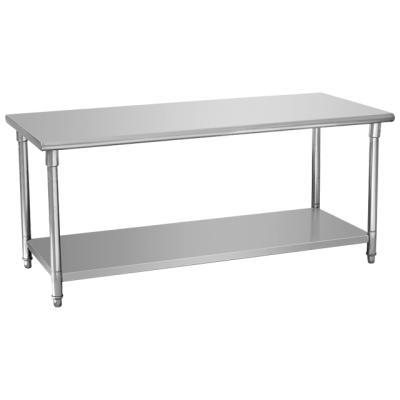 China Hot sale kitchen equipment commercial kitchen ware 2 layers stainless steel work table for hotel and restaurant for sale