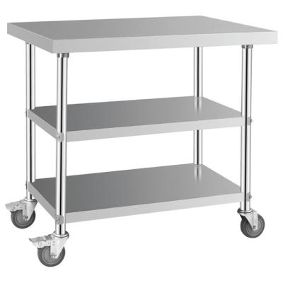 China (Size) BN-W05 COSBAO stainless steel adjustable small kitchen table for sale