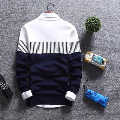 China Anti-wrinkle new Autumn Winter Pullover Wool Slim tailored striped knitted for sale