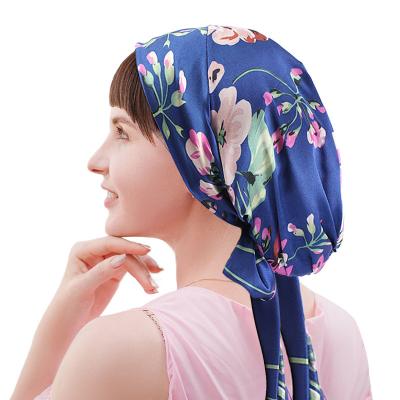 China New fashion HS-024 new fashion HS-024 knot scarf hijab scarf women's luxury designer satin scarf eco-friendly popular print eco-friendly for sale