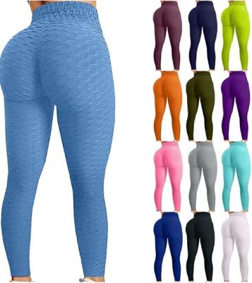 China Dropshipping Tiktok Breathable Leggings Cellulite Tissis Peach Butt Yoga Pants High Waist Fitness Leggings Women Workout Push Up Leggings for sale