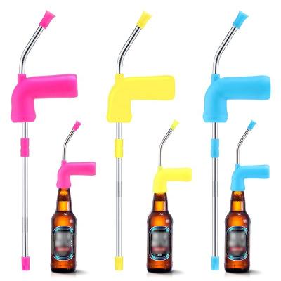 China 2022 Viable Dropshipping Amazon Bestseller Portable Party Beer Snorkel On Glass Bottle Beer Pong Beer Game 2021 Hot Sale for sale