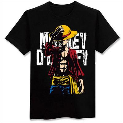 China Dropshipping 2022 Luffy Anti-wrinkle Anime T-shirt 3D Print Custom One Piece T-shirt Custom Design Anime T-shirts Good Quality for sale