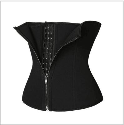 China Wholesale Dropshipping tiktok antibacterial body slimming shapewear tummy control neoprene shaper waist trainer with zipper and hook for sale