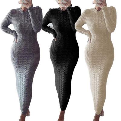 China 2020 New Arrival Breathable Hot Sale Sweater Dresses Winter Long Sleeve Drop Dresses For Women for sale