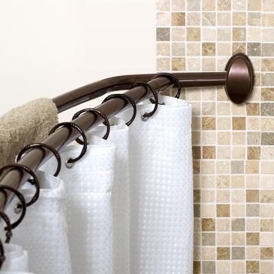 China Sustainable Curved Shower Curtain Rod Multiple Function Shower Rod for sale