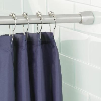 China Latest Sustainable Desirable Brushed Functional Adjustable Stainless Steel Shower Curtain Tension Rod for sale