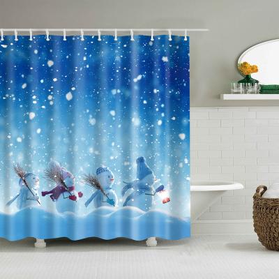 China 3D Water Resistant Waterproof Cube Clear Bathroom Shower Curtains Sets for sale