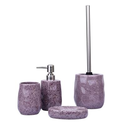 China Sustainable Hot Selling Ceramic Bathroom Accessories Set 4 Piece Bathroom Set for sale