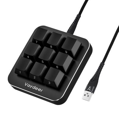 China Mini One-Handed Small Smart Studio Plug and Play Fully Programmable Mechanical Gaming Computer Keyboard Keys Vaydeer Macro Keyboard for sale