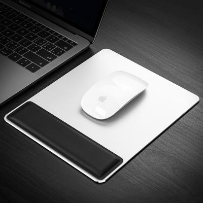 China With Wrist Rest Non-slip Metal EVA Foam Hand Support Aluminum Wrist Rest Mouse Pad for sale