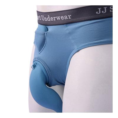 China Anti Bacterial Male External Catheter Panties Plain Weave Adult Diaper Pants for sale