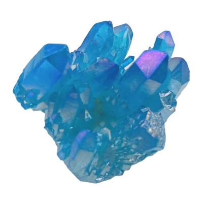 China China Crystal Sky Blue Aura Aqua Crystal Cluster For Crystal Wedding Decorations for sale