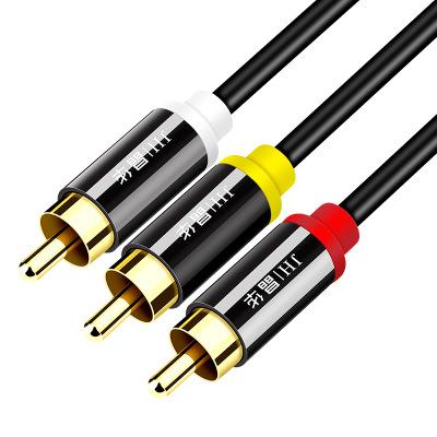 China Wholesale Speaker Gold Plated 3 3RCA to 6 Cable Lotus Audio and TV Video Cable Power Amplifier Audio Cable for sale