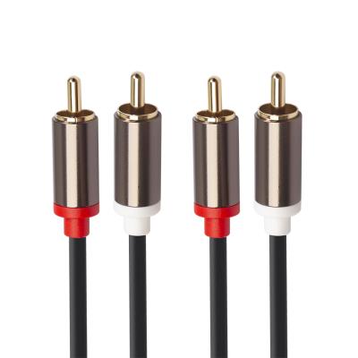 China High Quality Customized audio video car speaker twisted pair rca cable,2rca male to rca male 5m cables for sale