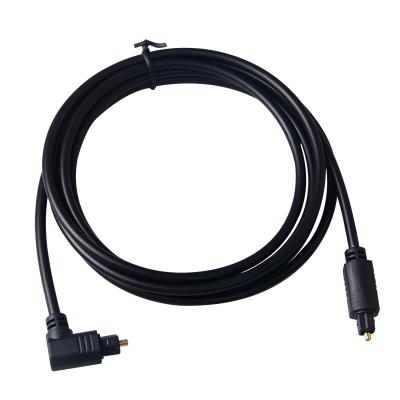 China Speaker China Factory 90 Degree Angle With Straight HIFI Audio Optical Fiber Digital Cable Male To Toslink Male Cable for sale