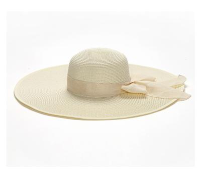 China Fashion Striped Hot Sell Women's Wide Brim Straw Hat Sunscreen Summer Outdoor Straw Hat Wide Beach Straw Hat for sale