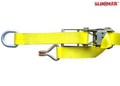 China Self Tightening Ratchet Tie Down Straps With D Ring GS TUV Approved for sale