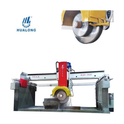 China Building Material Shops HUALONG Machinery Bridge Saw Stone Cutting Machine For Sale New Type HLQY-2500 China 1150mm Granite Cutting Thickness (Max) 4kw for sale