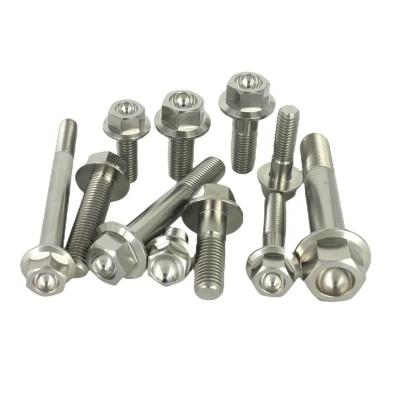 China High strength custom hex flange GR5 Ti-6al-4v titanium fasteners titanium bolts titanium screws Te koop