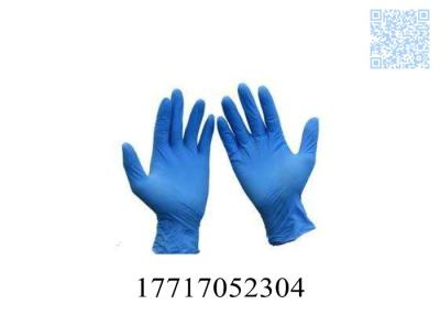 China Personenschutz-Wegwerfnitril-Handschuh-Latex-Handschuh-blaues Farbalkali beständig zu verkaufen