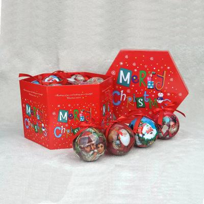 China Handworked Plastic Foam Christmas Bauble Christmas Decoration Ball Hanging Ornaments for sale