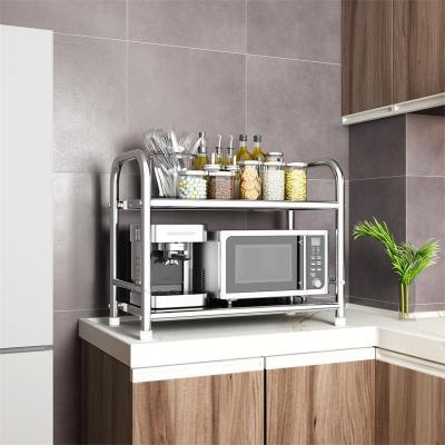 China New viable stainless steel shelf thickened kitchen multi-layer storage home living room multi-function shelf for sale