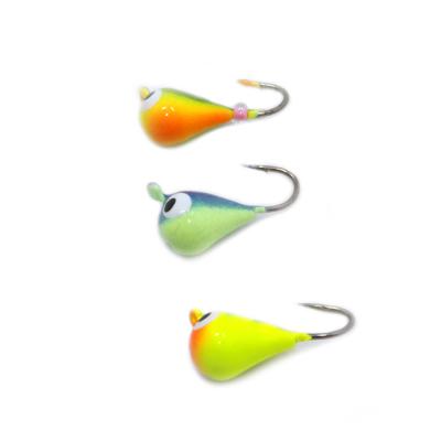 China Ice Fishing High Quality Ice Fishing Lure Tear Drop Tungsten Jig Head With Painted for sale