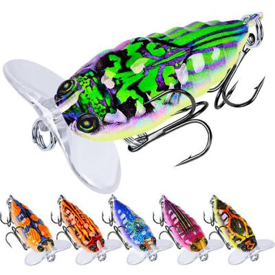 China ABS 40mm Plastic Snakehead Bass Killer Cicada Fishing Insect Lure Fishing Lure 4g 6 Colors for sale