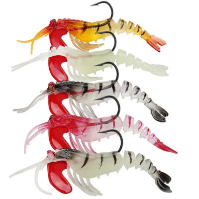 China 13g PVC Plastic Bait Lead Hook Soft Artificial Jig Jig Sinking Shrimp Multisection Jerkbait Soft Fishing Lures for sale