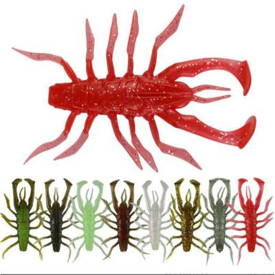 China Silica Gel 3.5cm 7cm 8 Colors 5pcs/bag Soft Centipede Shrimp Fishing Lure for sale