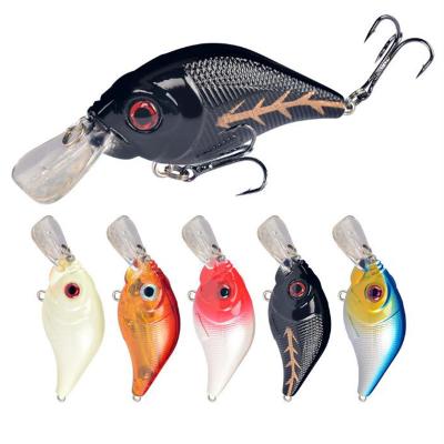 China ABS plastic wholesale 12g 5 colors artificial bait 7.5cm hard floating topwater fishing crank lure for sale