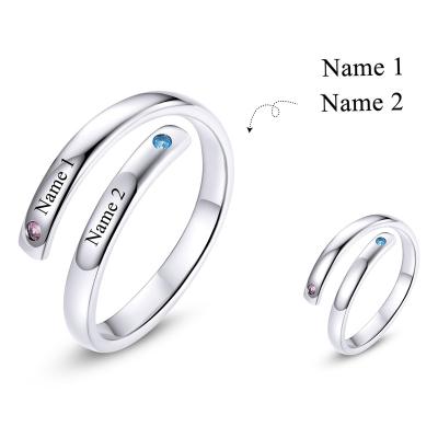 China TRENDY 925 Sterling Silver Rings Women Wedding Personalized Stone Rings Customized Jewelry for sale