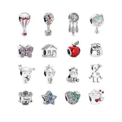 China TRENDY wholesale 925 silver charms for pandoras bracelets charms high quality sterling silver beads for Pandoras for sale