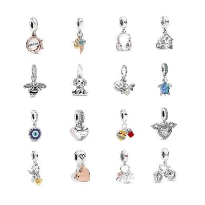 China TRENDY 925 sterling silver charms for pandoras bracelets heart turtle dog firefly dangle charms to fit pandoras for sale