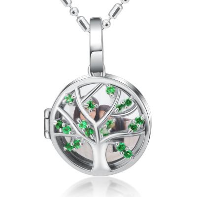 China Wholesale Environmental Friendly High Quality Silver Frame Family Tree Photo Pendant Photo Pendant for sale