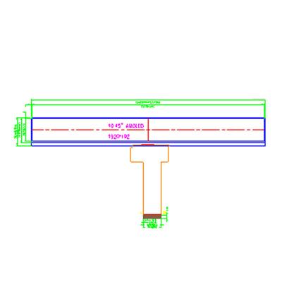 China 1920*192 Pixls Bar Type Oled Display 10.45 Inch AMOLED Screen Rigid With MIPI/IIC Interface for sale