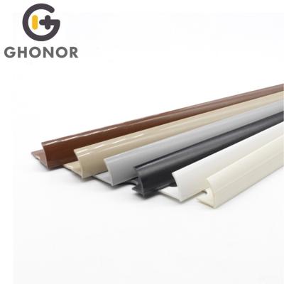 China Modern Style 10Mm Height Black Wall Profiles PVC Tile Junction Panel Restoration Edge Molding Plastic Outer Corner House for sale