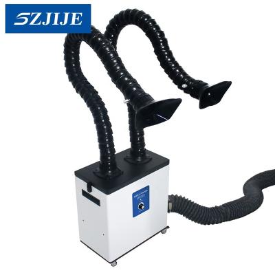 China Electronics Industry Industrial Cleanroom Fume Extractor Laser CO2 Mobile Welding Spotting Smoke Evacuator With Extra Outlet Hose for sale