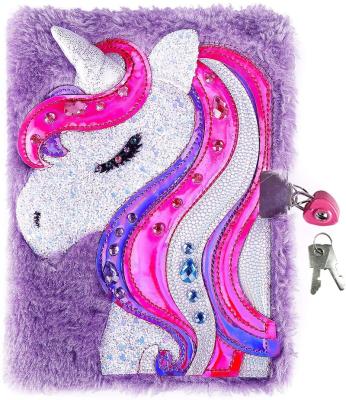 China Wholesale Hardcover Unicorn Diary for Girls with Lock and Keys A5 for sale