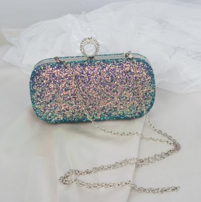 China Waterproof Wholesale Sequin Ring Soft Dinner Bag Handbag for sale