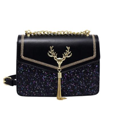 China Factory wholesale party women bag glitter hot sale square cross - body bag sequin purses and handbags promotion for sale