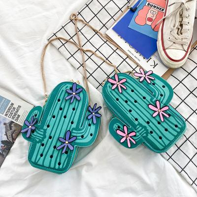 China New Design Fashionable Kids Mini Cactus Bags Small Promotion Girls Shoulder Cross - Body Bag For Women for sale