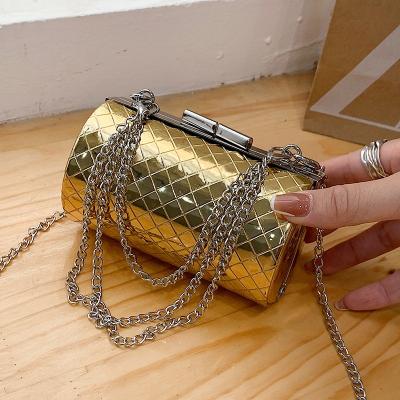 China High Quality Fashion Women Clutch Purse Cylinder Chain Shoulder Evening Clutch Bags for sale