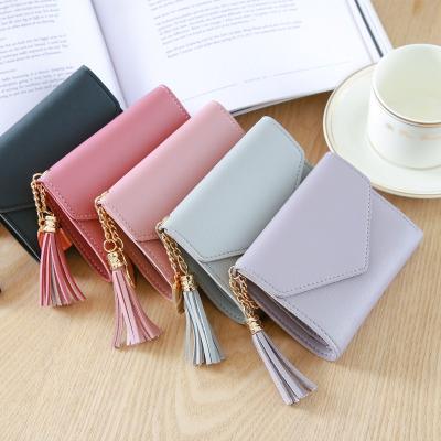 China Women's Waterproof Short Warm Leather Wallet PU Waist Cute Selling Girls Invent Small Purse Card For Shopping for sale