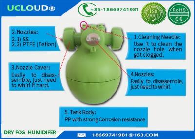 China Dry Fog Humidifier Misting System Dry Fog Disinfection System With Spray Nozzle for sale